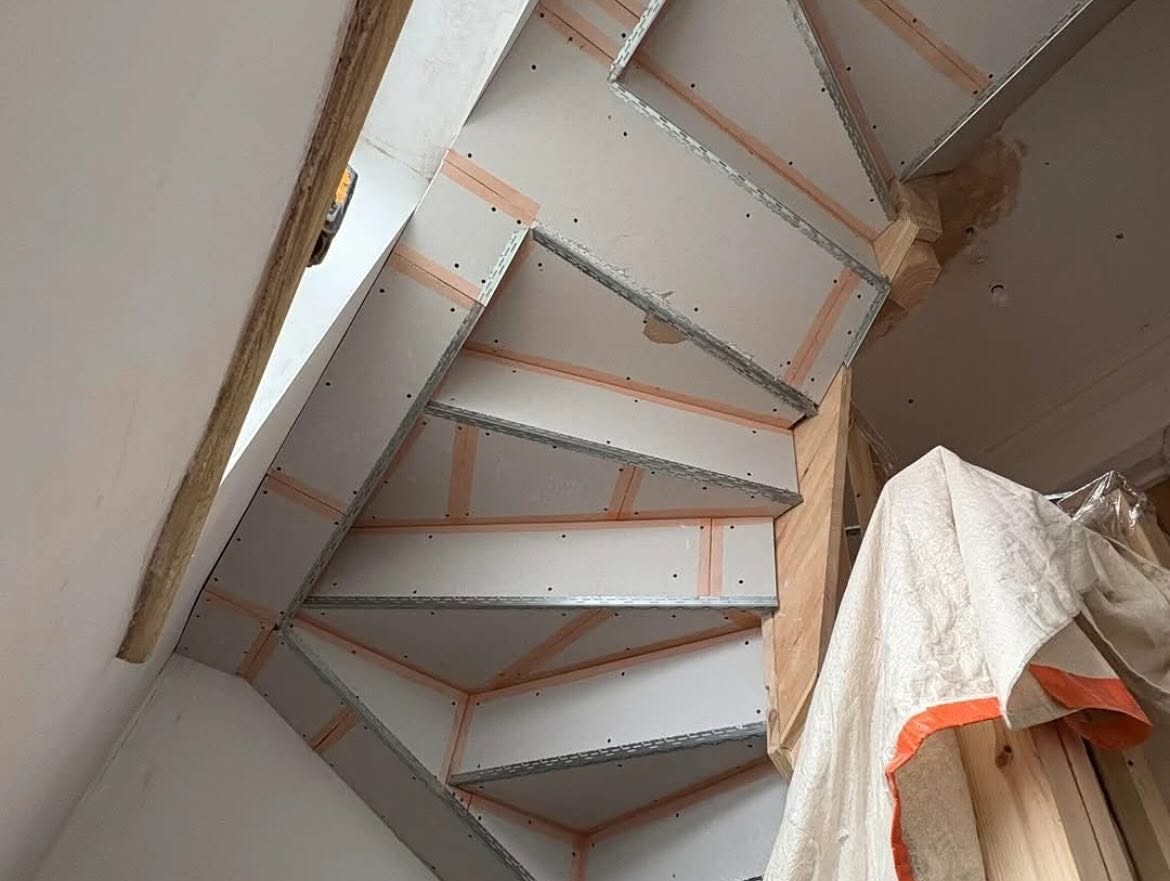Wall before plastering work by Sayers Plastering in Southend
